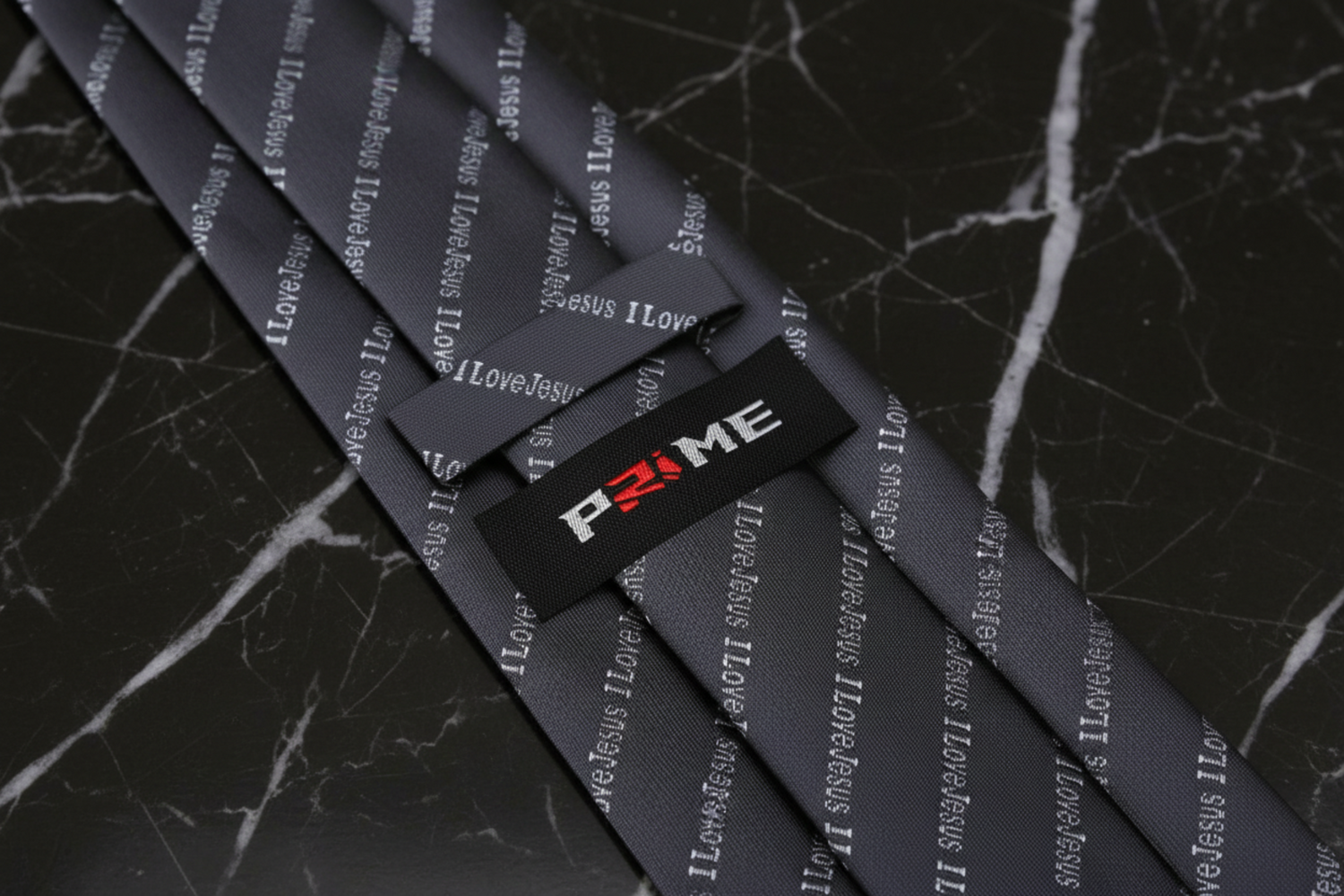 Grey, Light Grey I Love Jesus Tie Keep