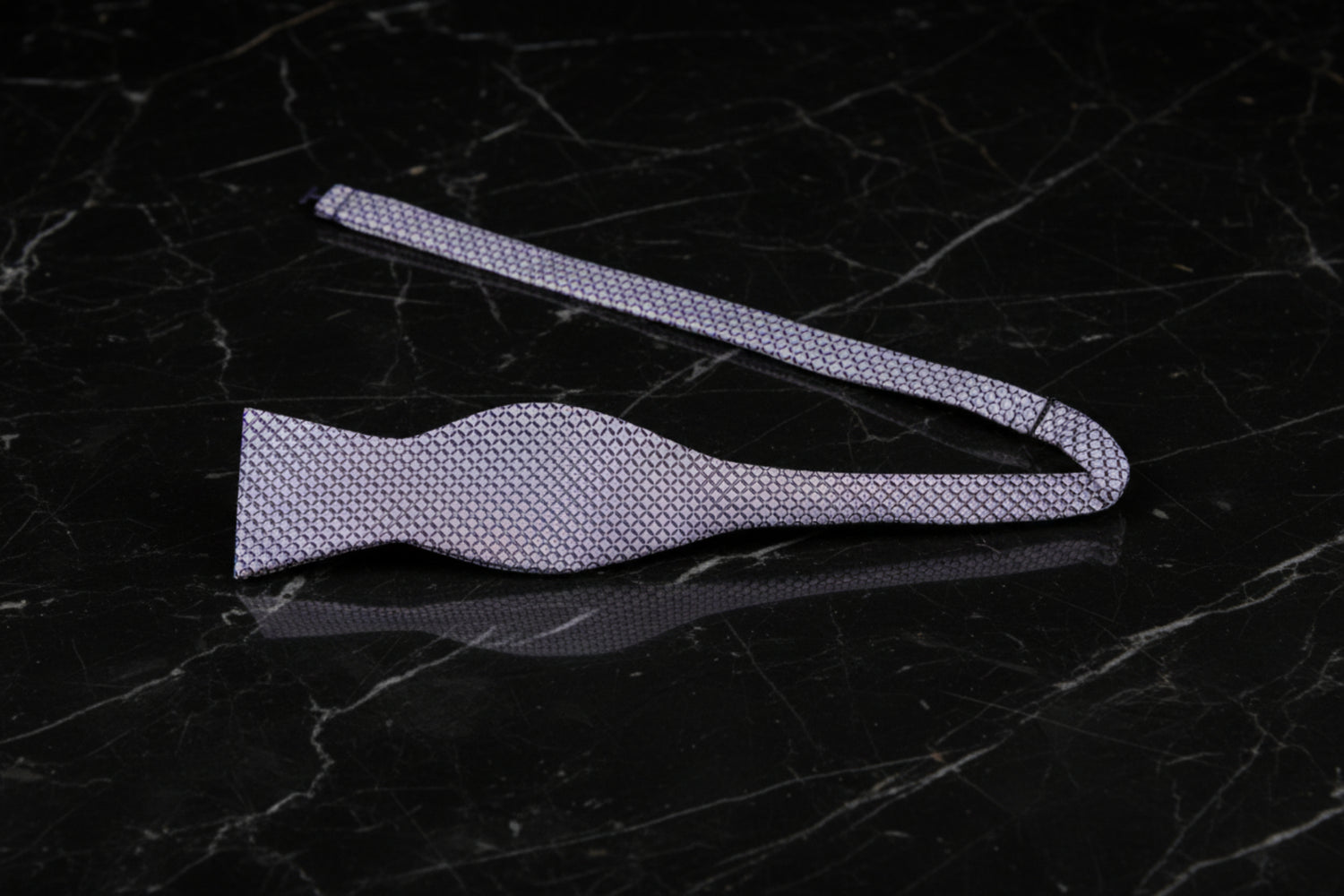 Self Tie Bow Tie: Grey Geometric Bow Tie