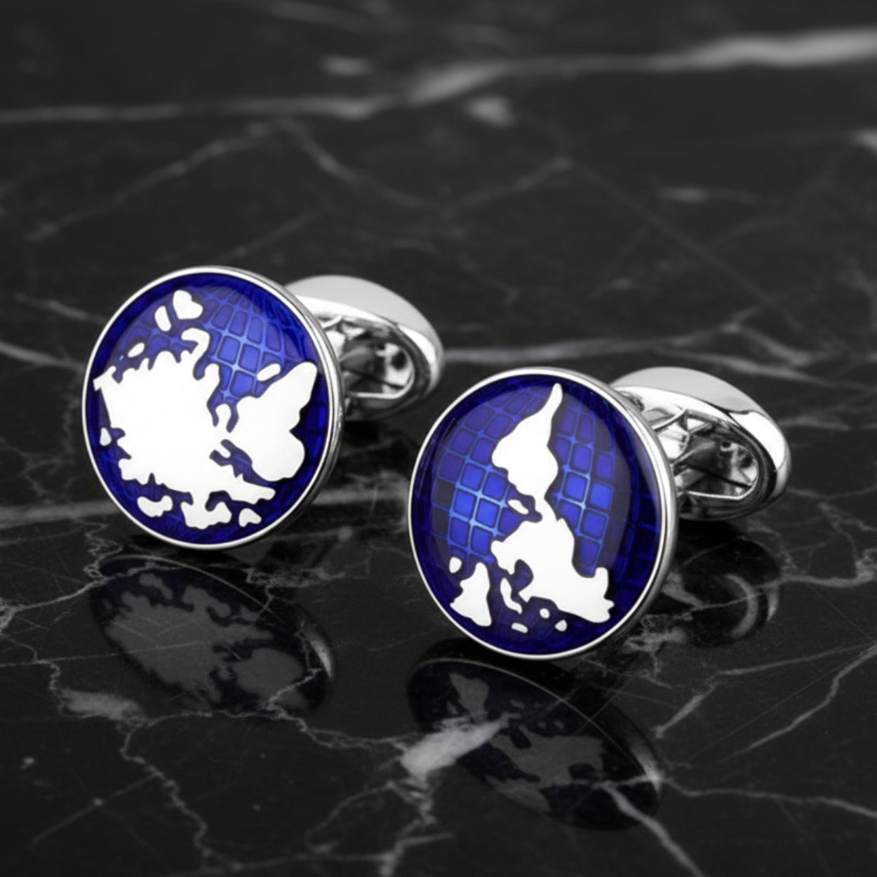 ||Blue Globe Cufflinks