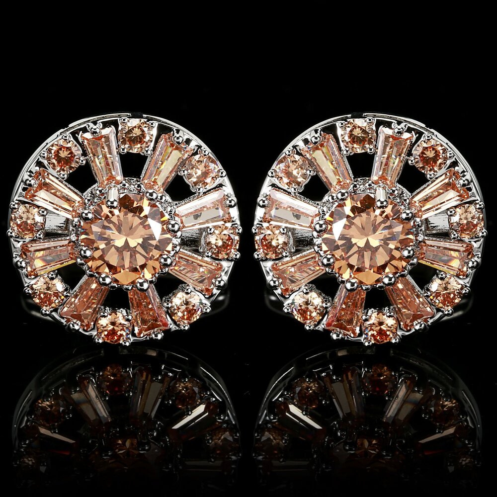Chrome Circle with Yellow Stone Cuffs||Chrome Circle with Yellow Stone