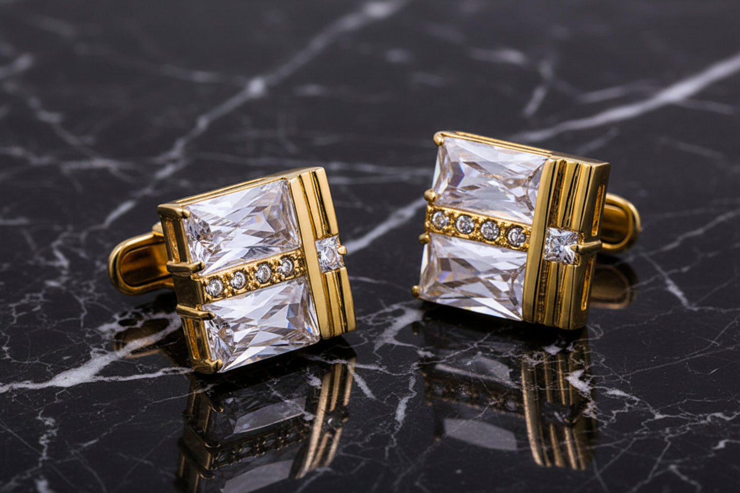 Gold Color and Clear Cuffs