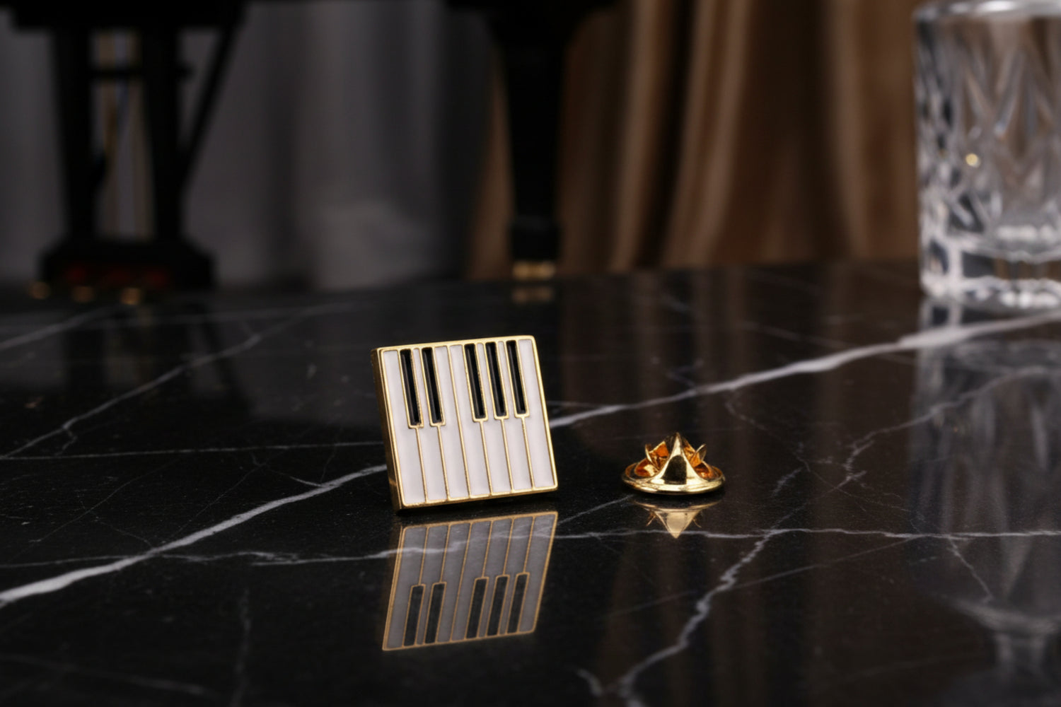 Gold Keyboard Lapel Pin