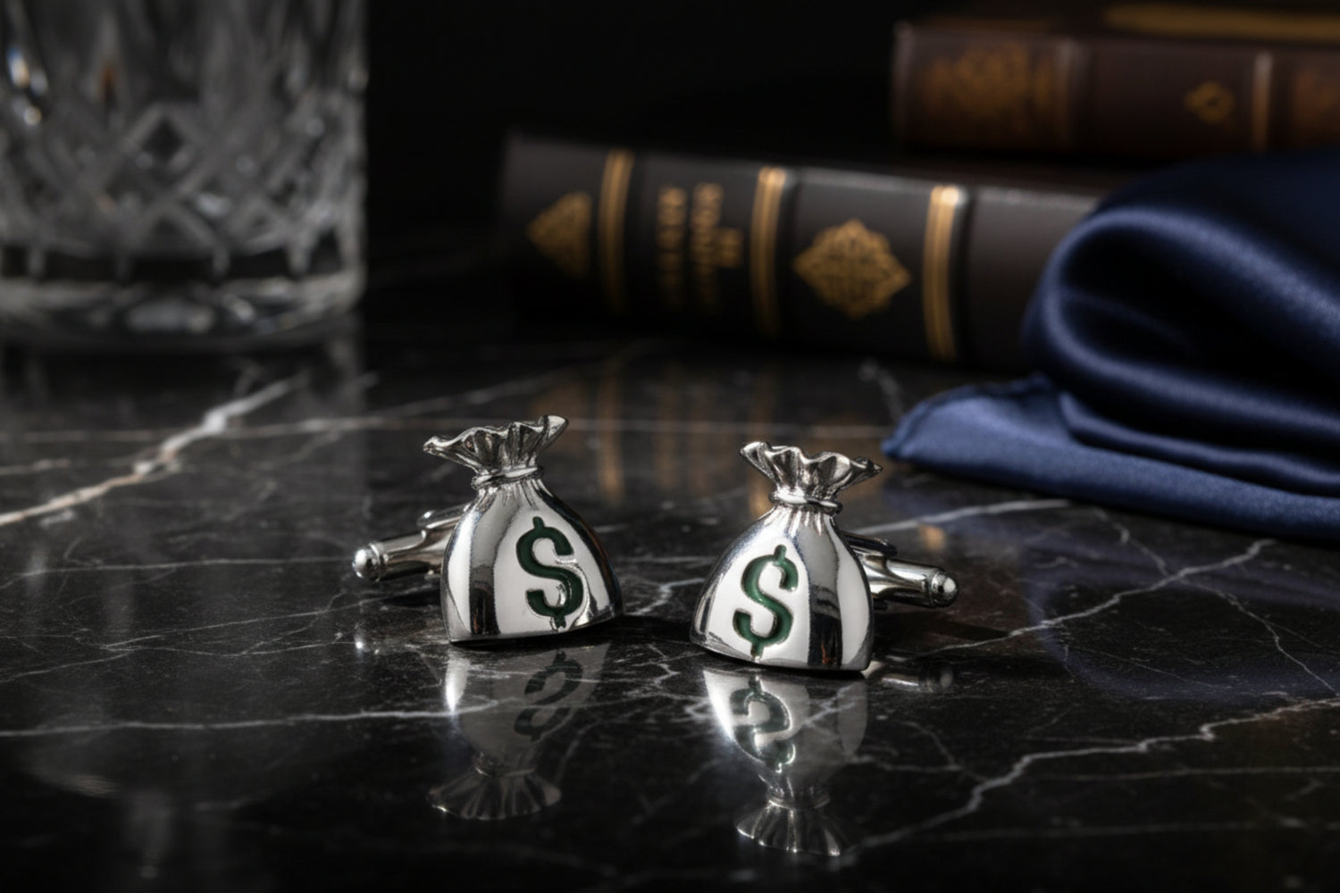 chrome cufflinks