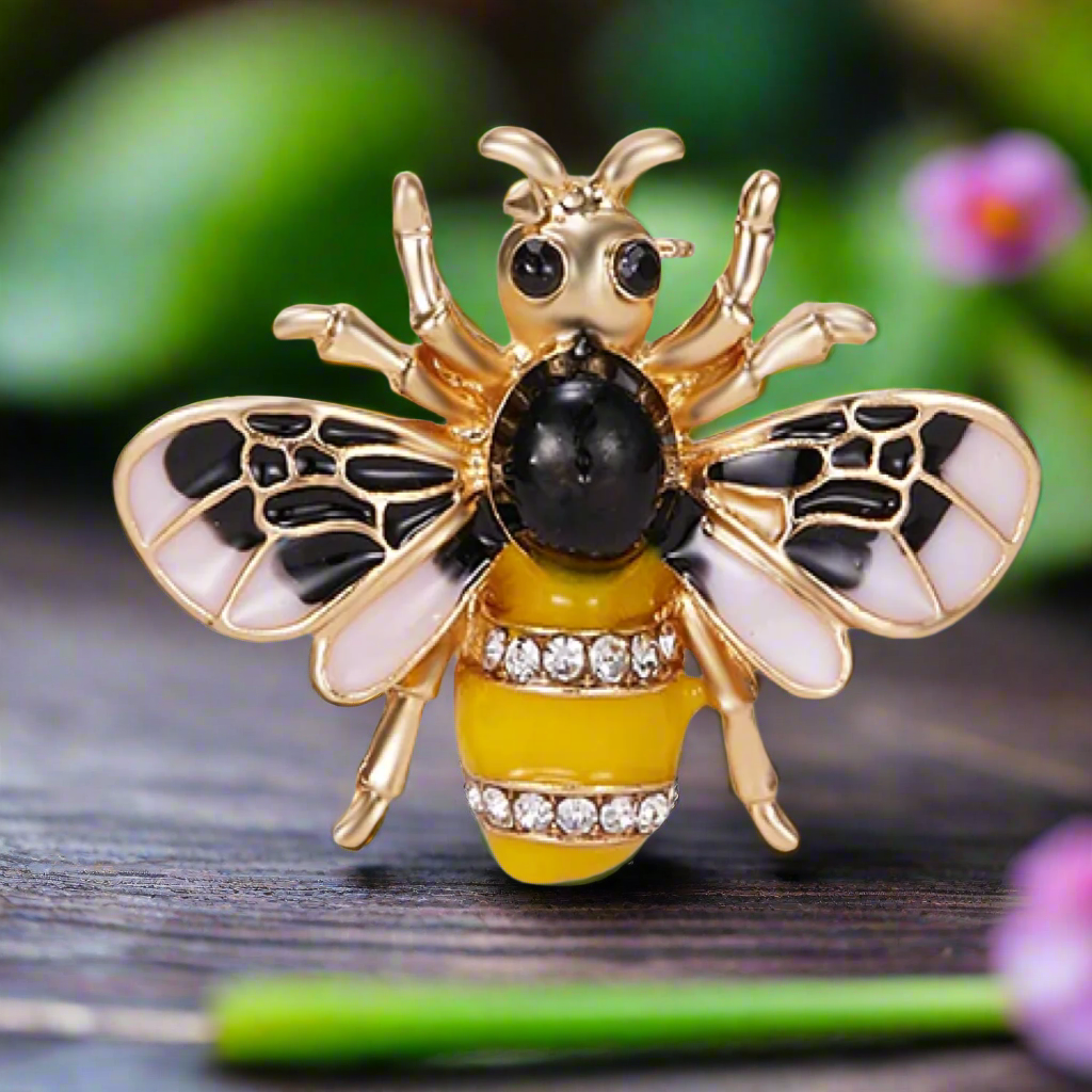 Main View: Honey Bee With Black Circle Stone