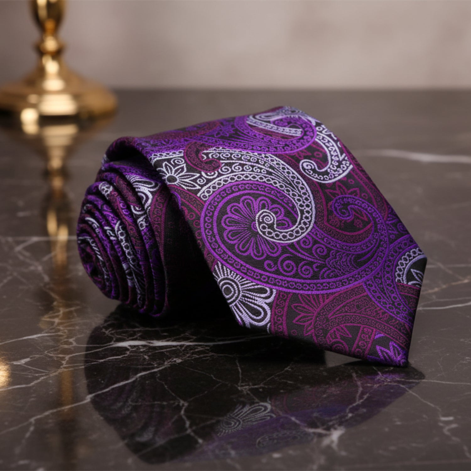 Purple Paisley Tie