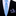 Thin Tie: Blue, Black Geometric Necktie with Blue, White Stripe Square