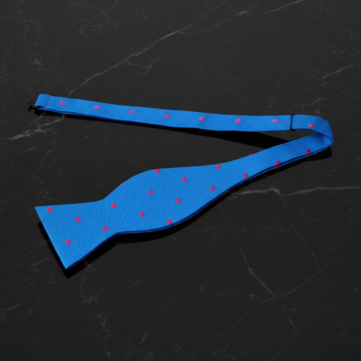 Self Tie: Light Blue, Light Pink Polka Bow Tie