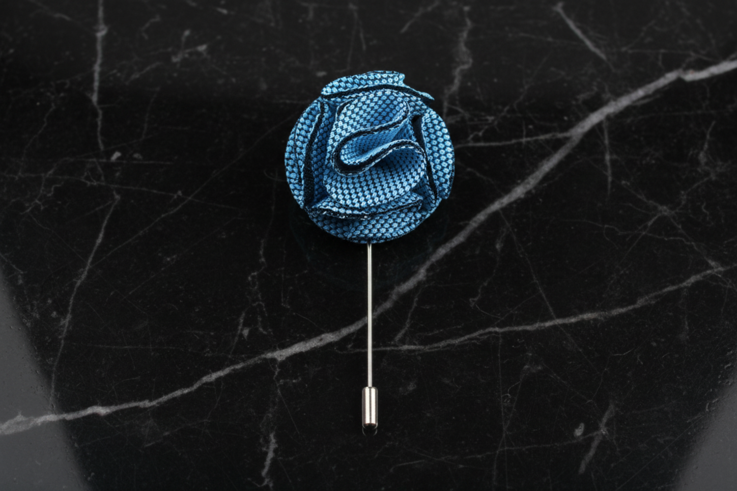 A Light Blue Textured Burst Lapel Pin||Light Blue