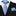 A Light Blue, White Geometric Oval Shaped Pattern Necktie, Matching Pocket Square