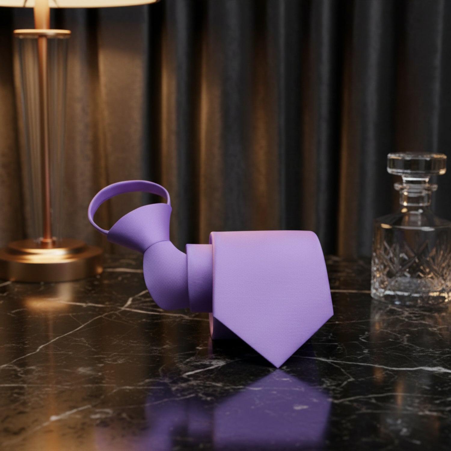 Light Purple Tie Zipper View