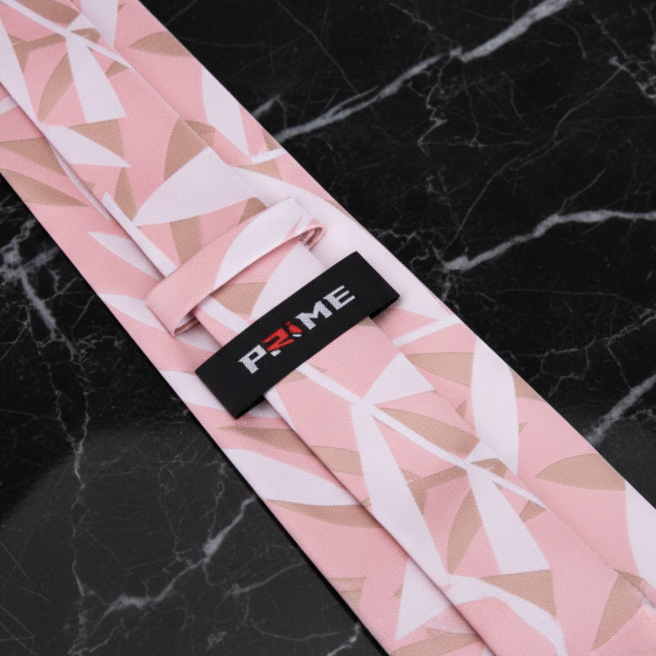Light Pink, Salmon, Light Brown Sketched Leaves Tie and Pocket Square
