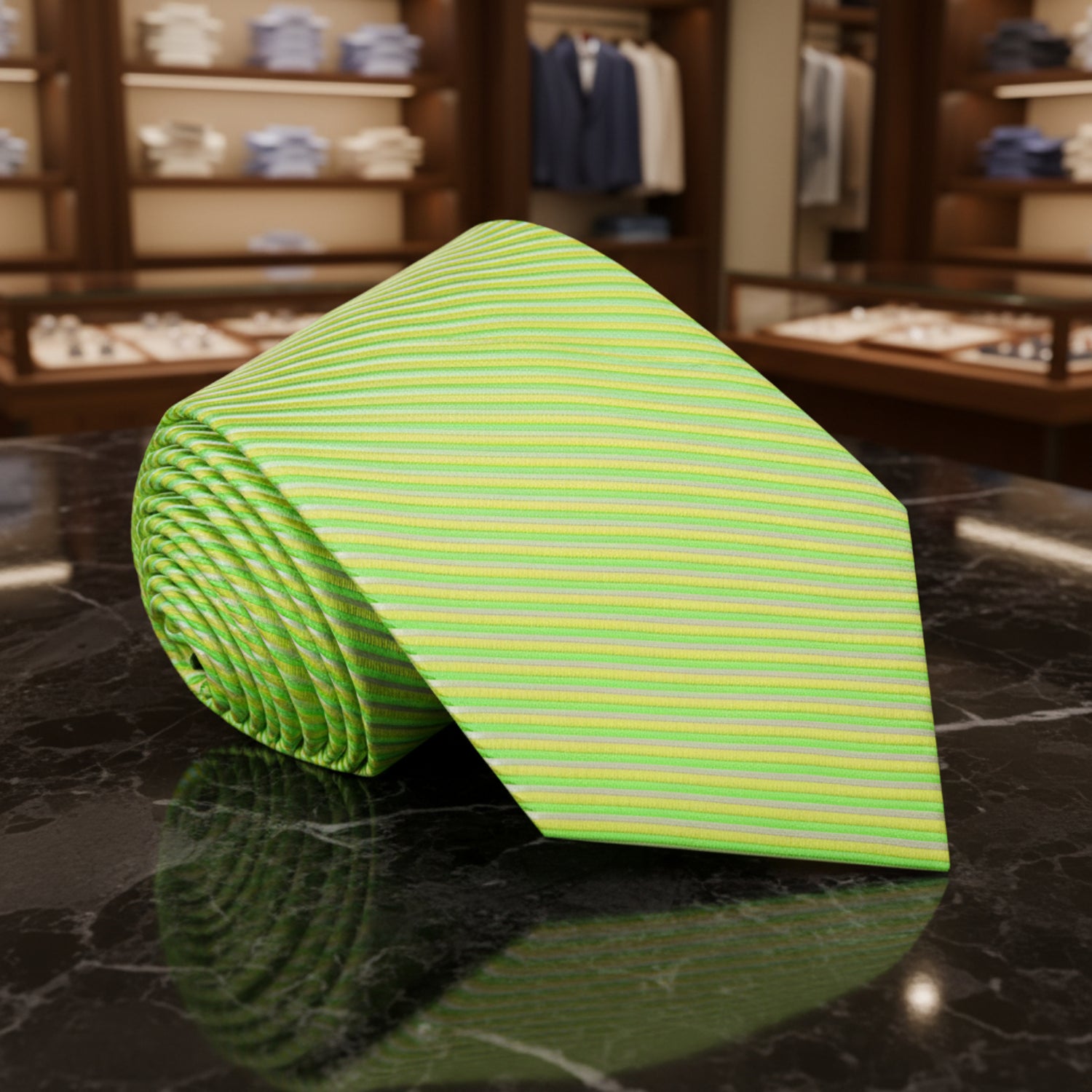 Lime Pinstripe Tie  