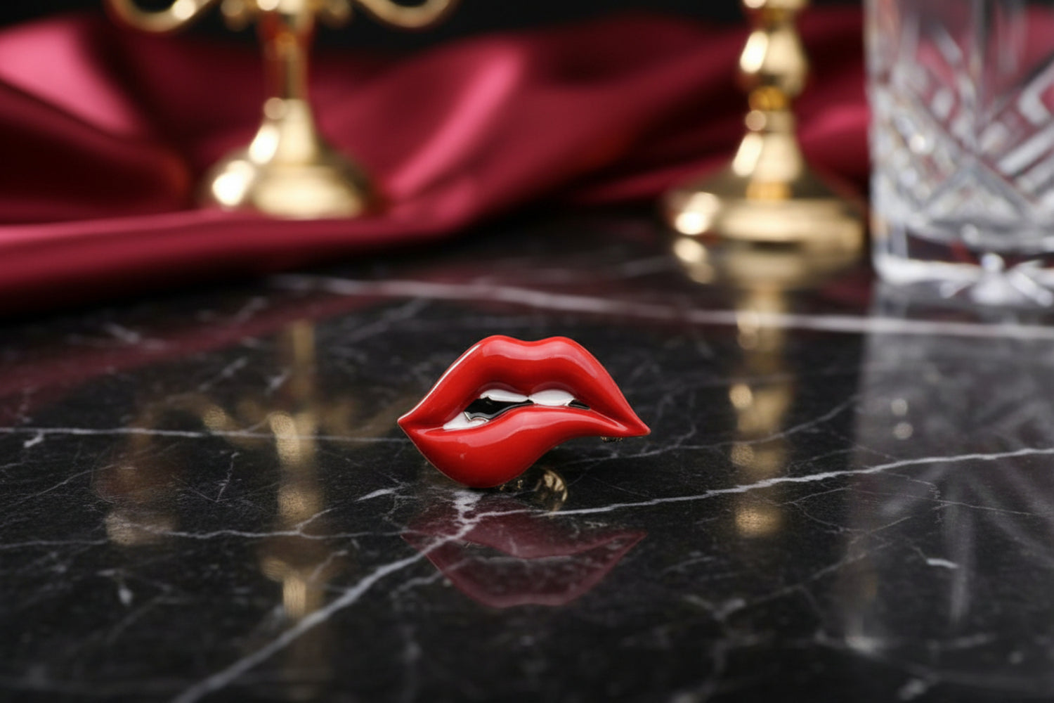 Red, White Lapel Pin