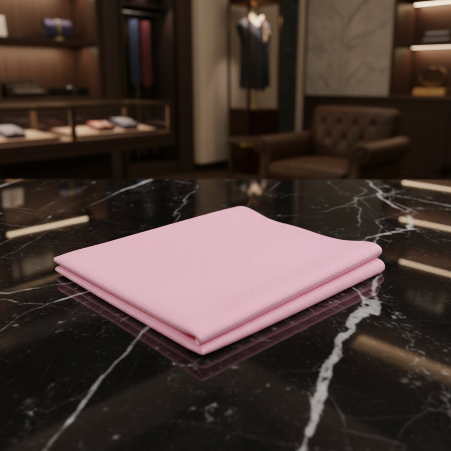 Solid Baby Pink Pocket Square