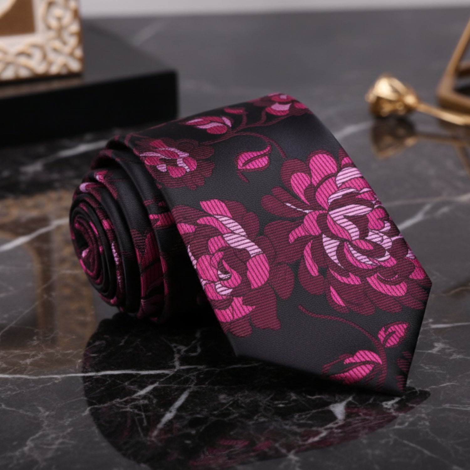 Sangria Floral Tie