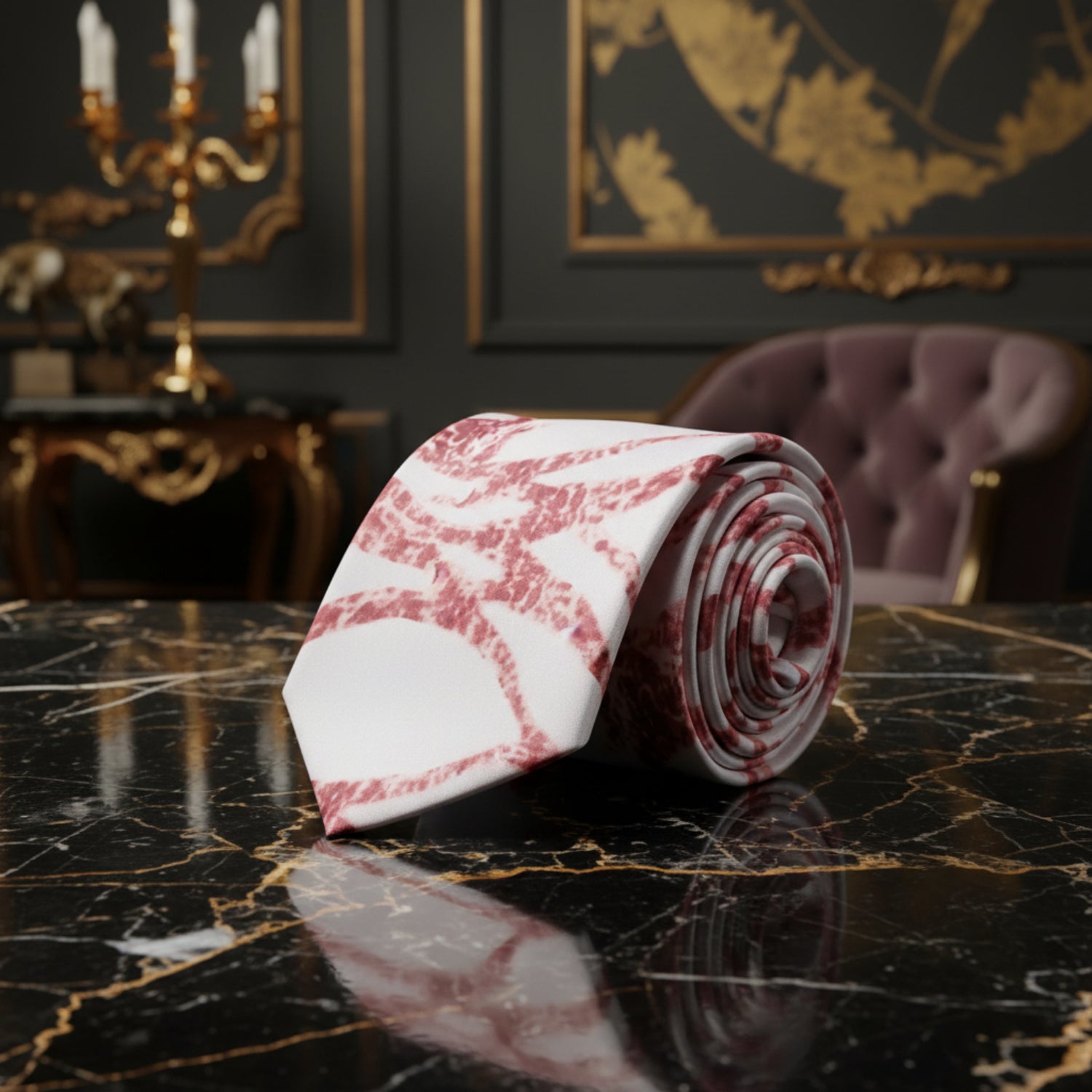 Off White and Rose Gold Marble  