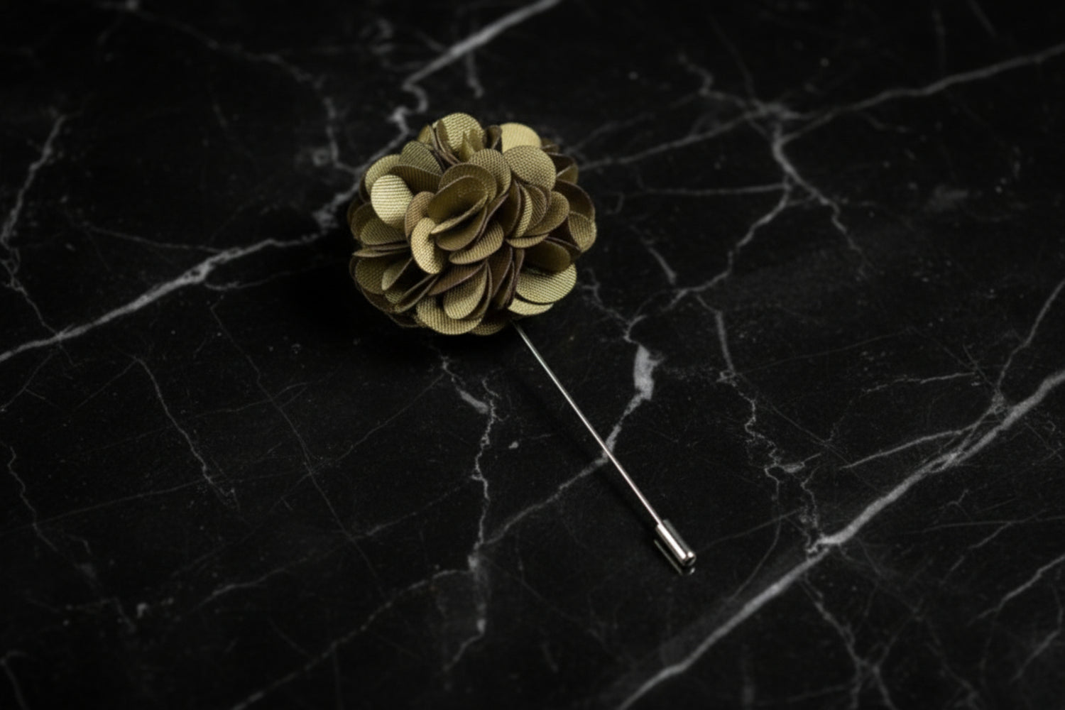 A Solid Olive Lapel Flower||Olive