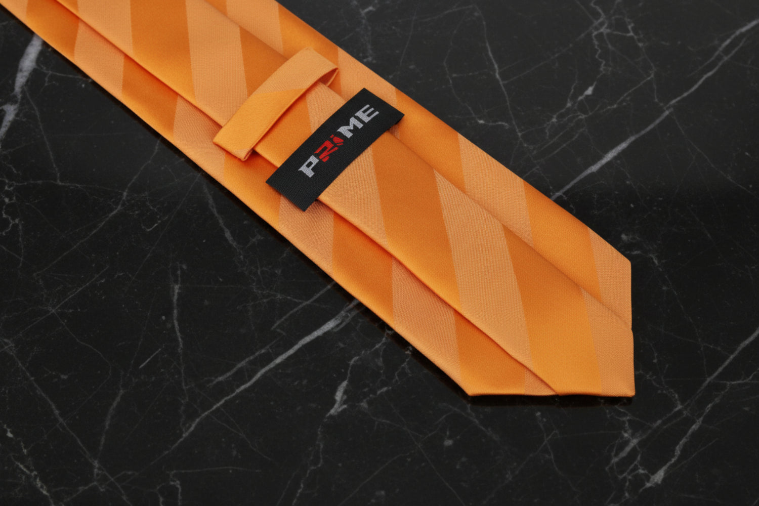 Rich Orange Block Stripe Tie Keep
