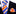 A Orange, Blue, White Stripe Pattern Necktie, Matching Pocket Square