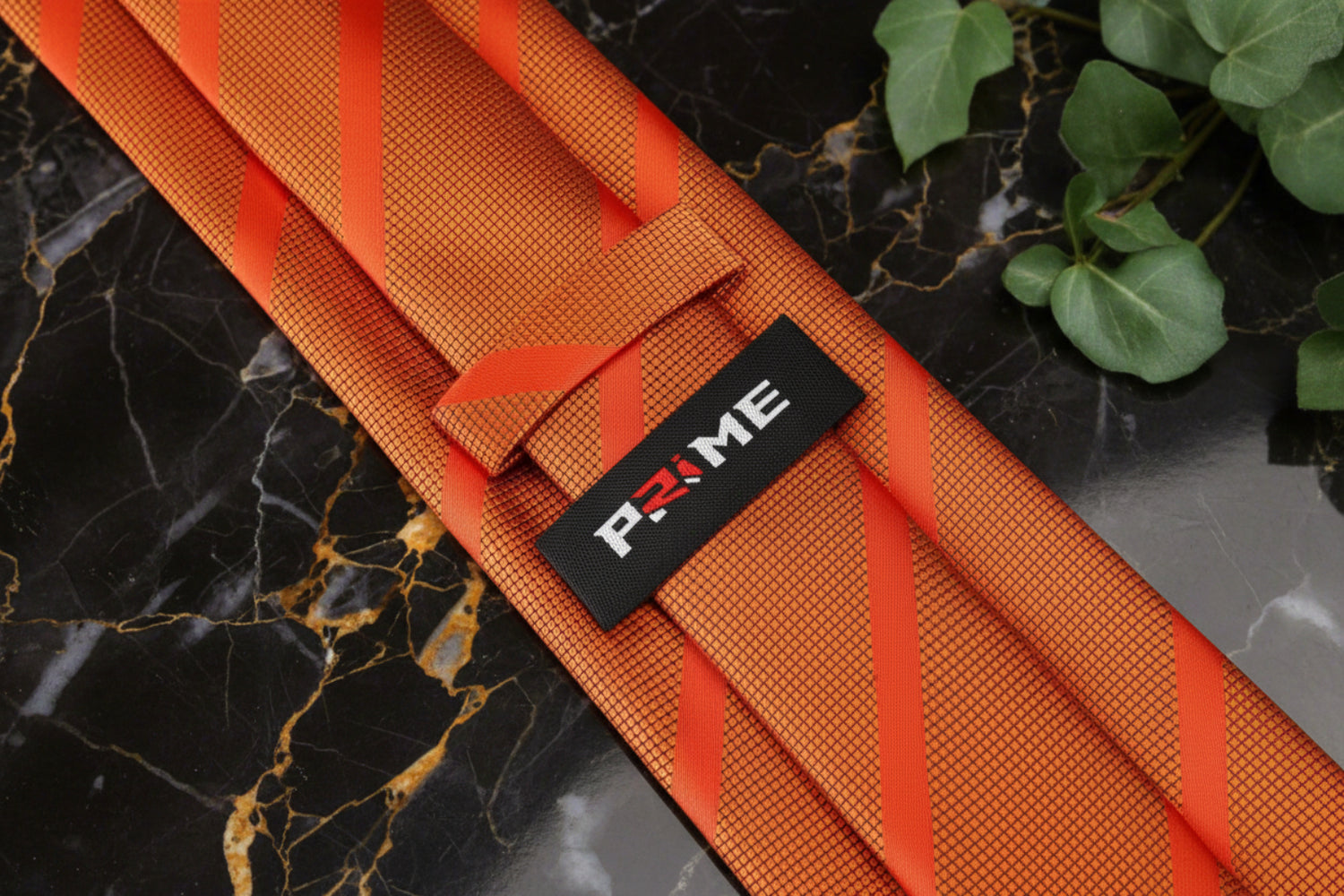 Tie Keep: Pumpkin Orange Stripe Necktie  