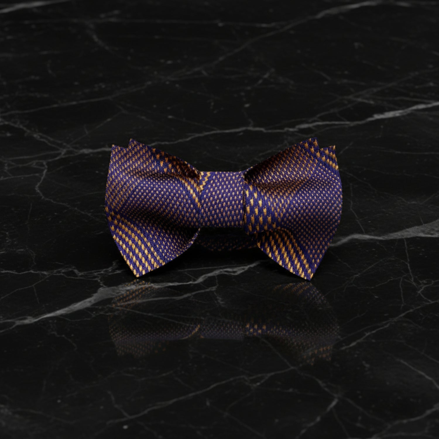 Orange Blue Geometric Bow tie||Solar Orange/Knight Blue
