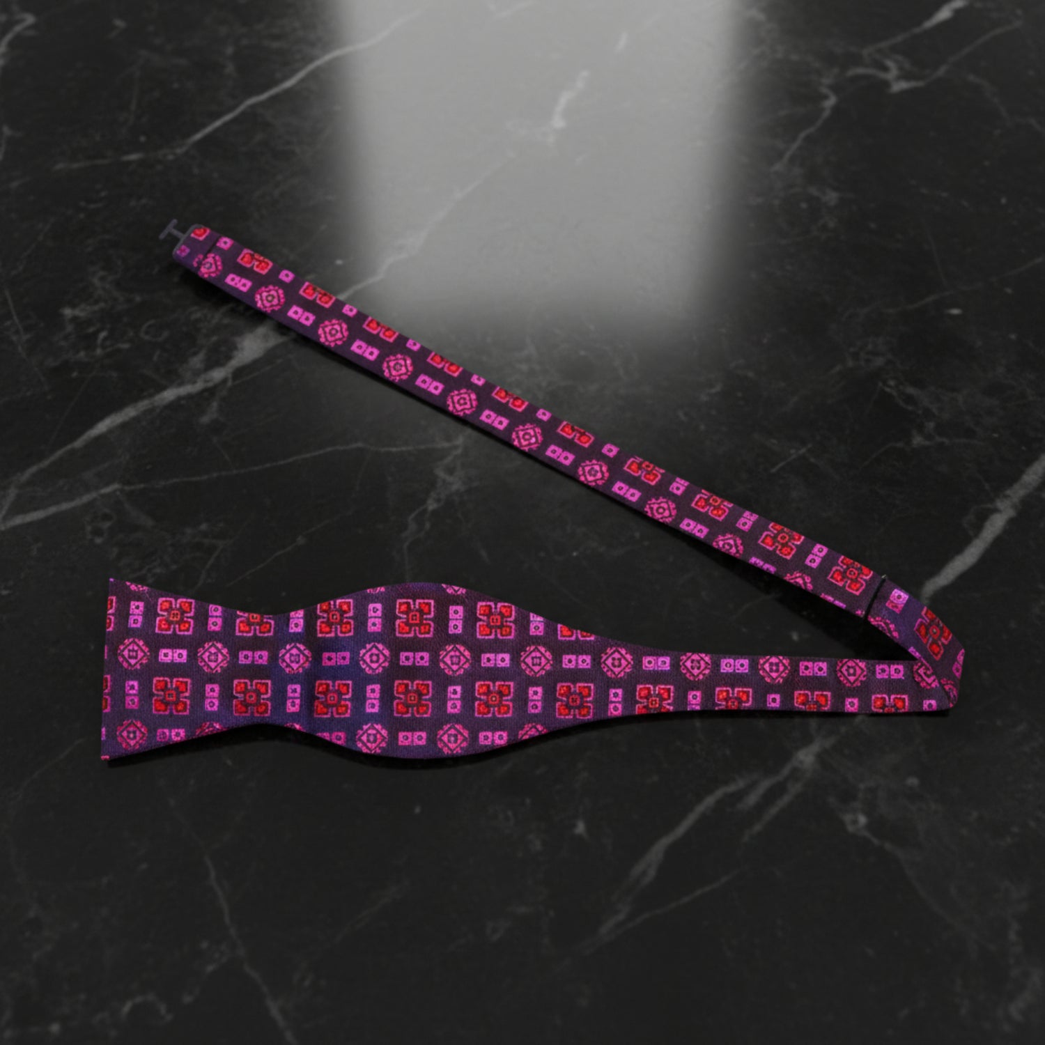Self Tie: A Pink Geometric Shapes Pattern Self Tie Bow Tie