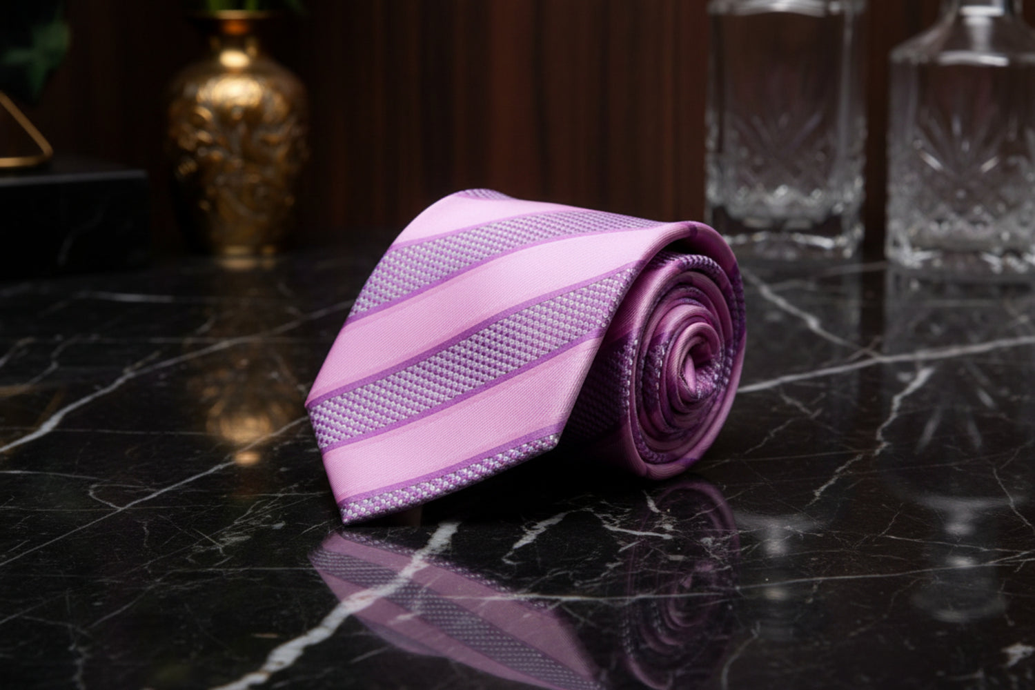 Shades of Pink Stripe Tie