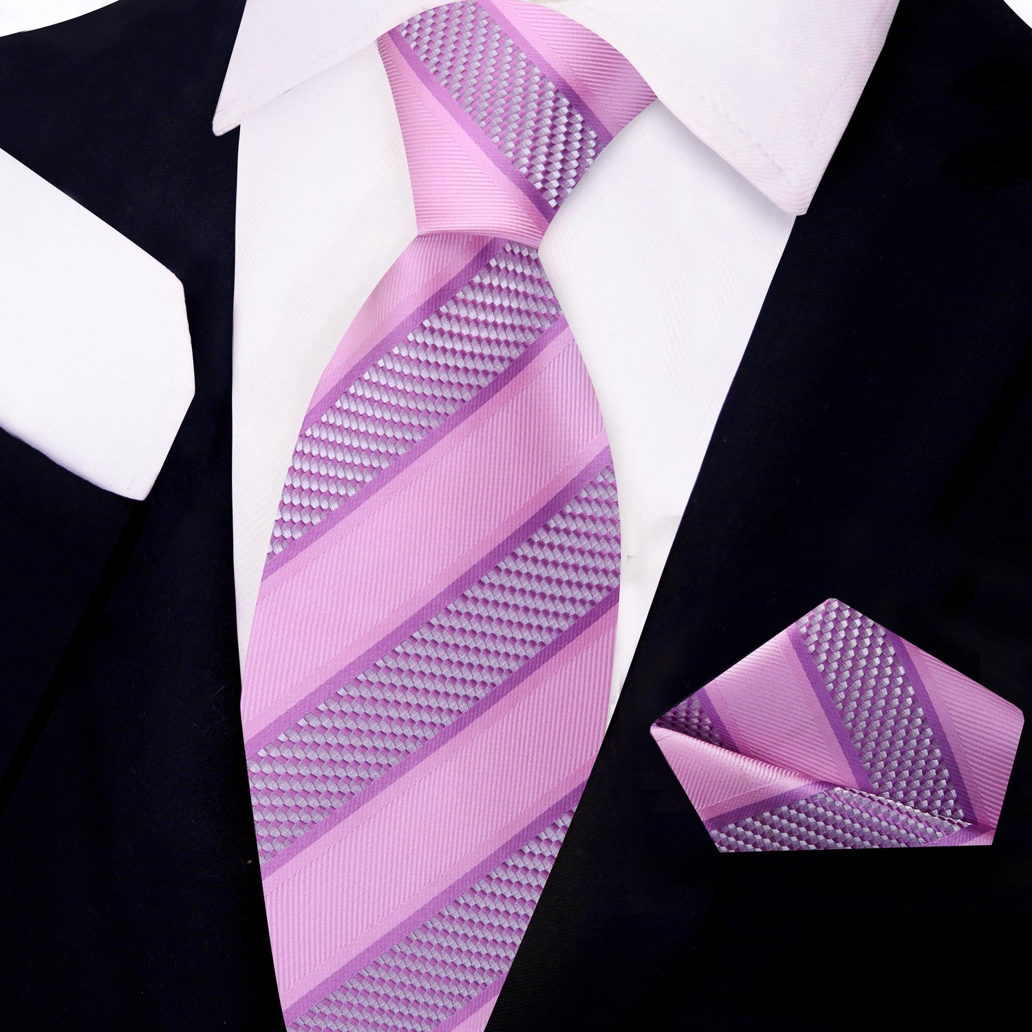 Stripe Necktie & Handkerchief Collection | Multiple Colorways
