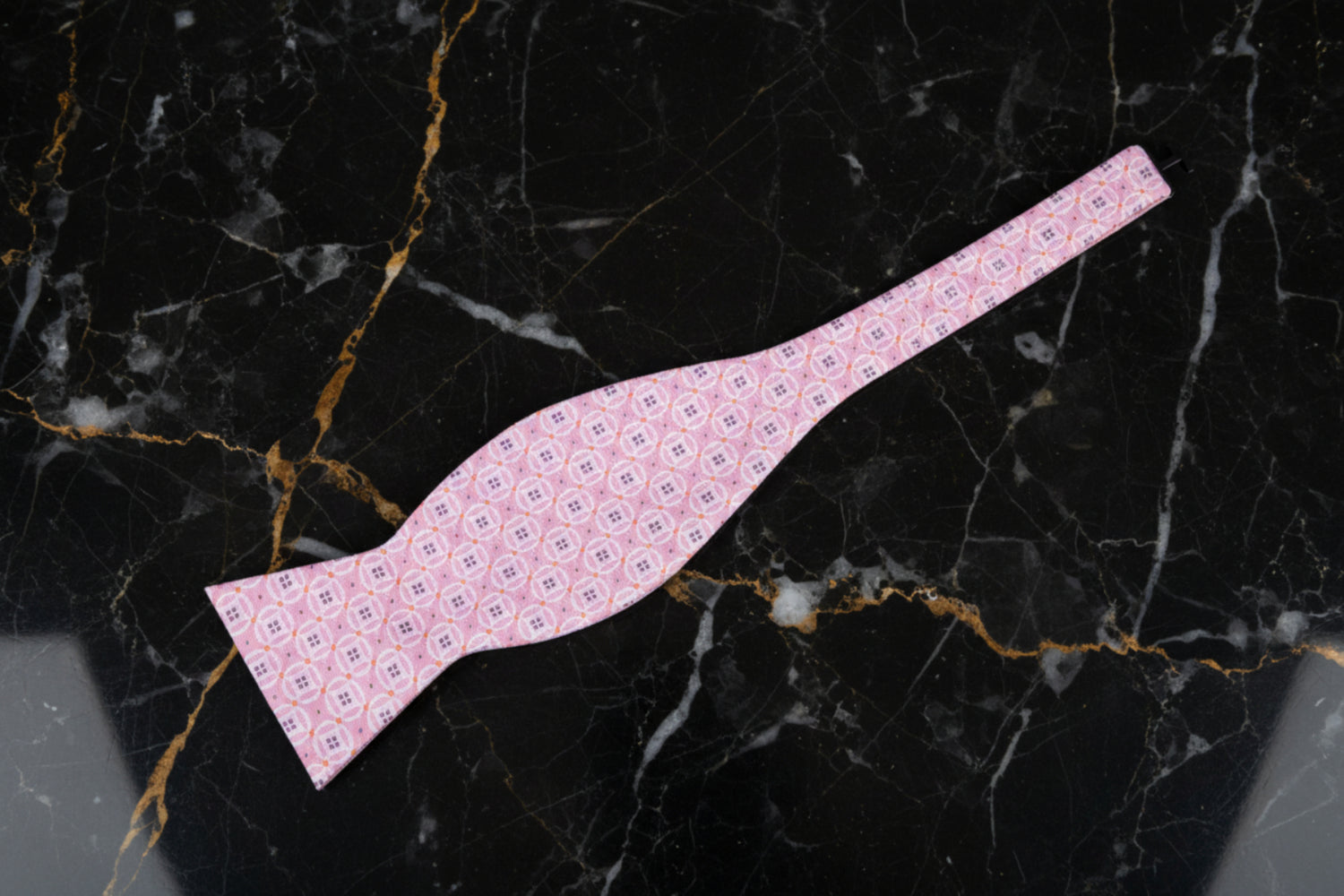 Pink Geometric Self Tie Bow Tie