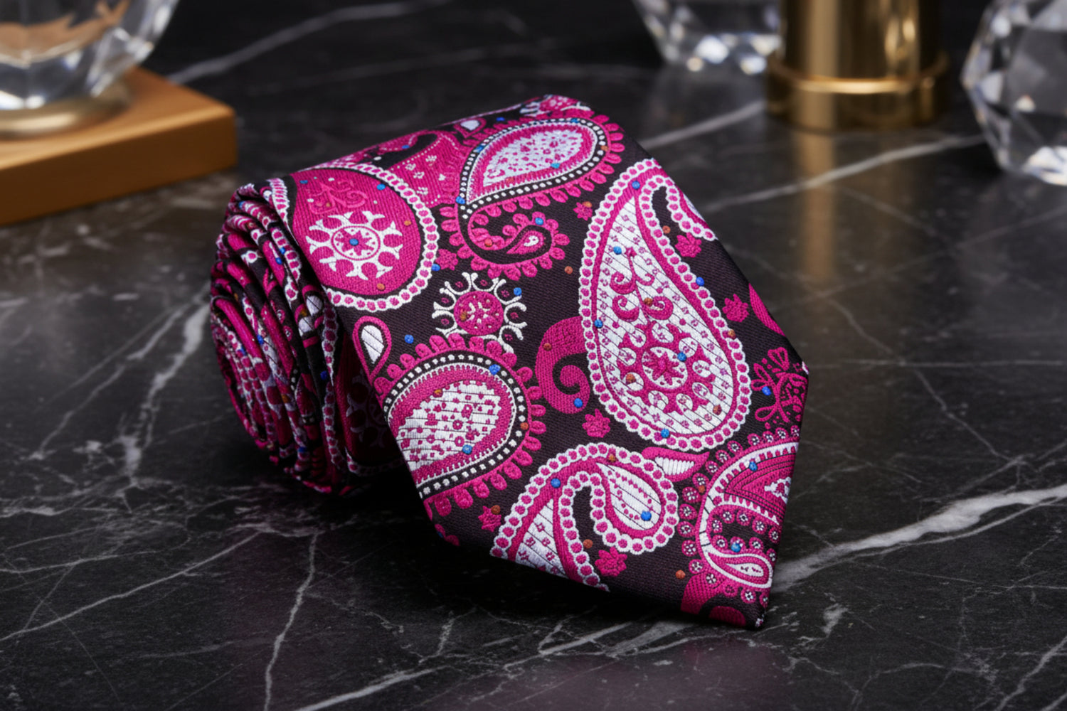 Pink Paisley Tie  