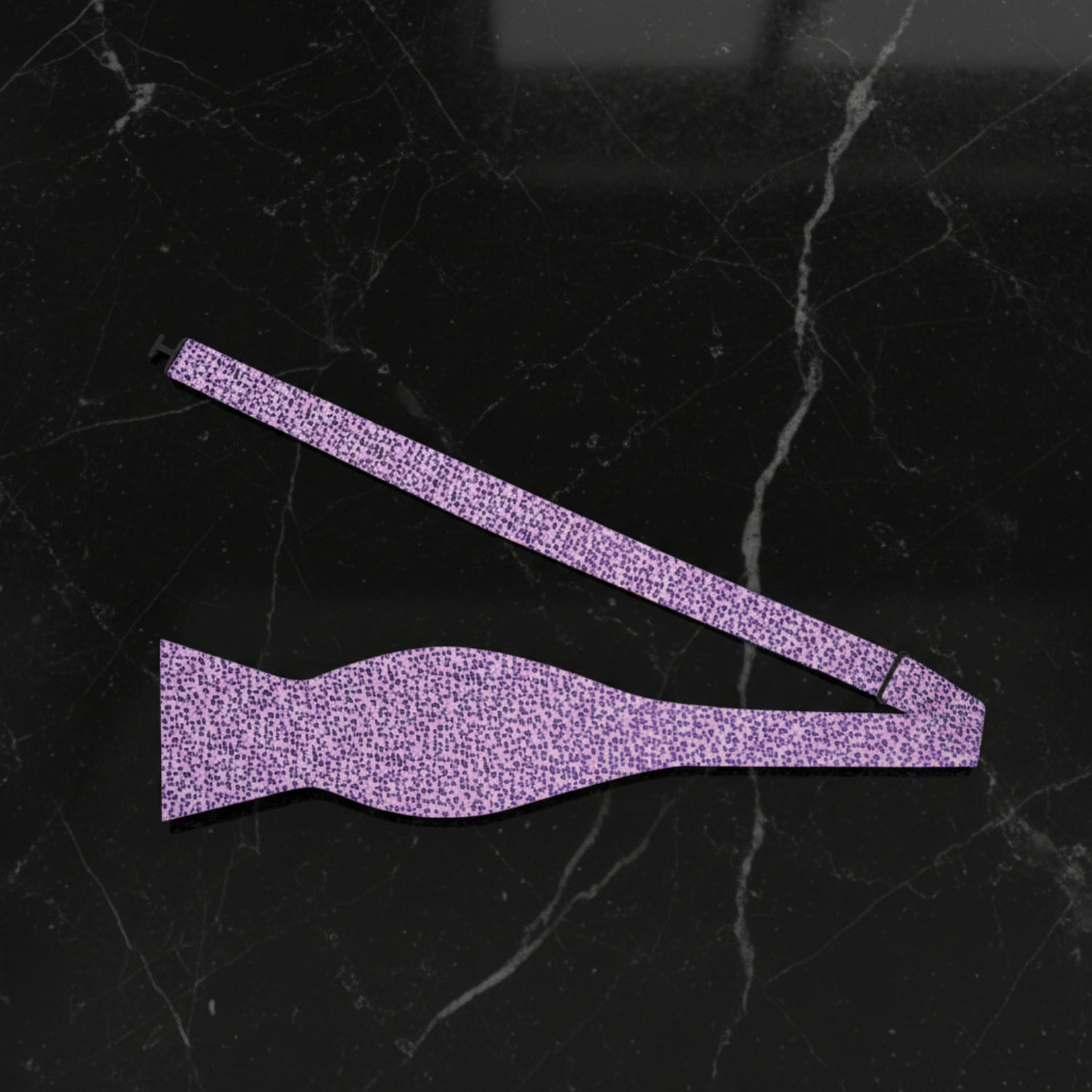 Pink with Purple Specks Self Tie Bow Tie