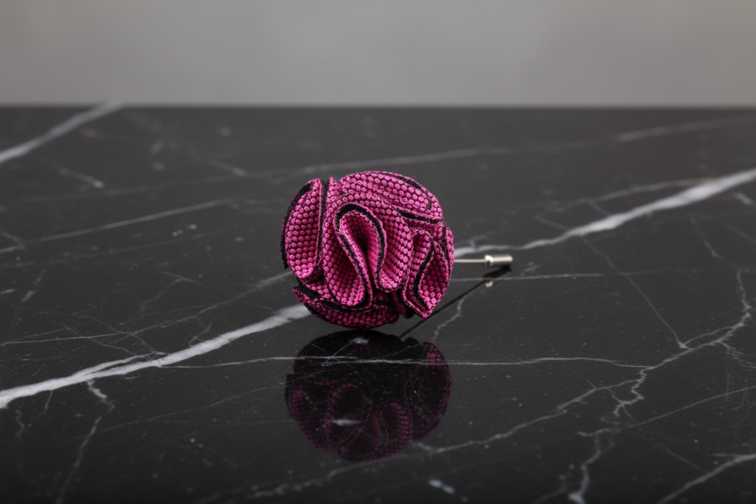 A Pink Textured Burst Lapel Pin||Rich Pink