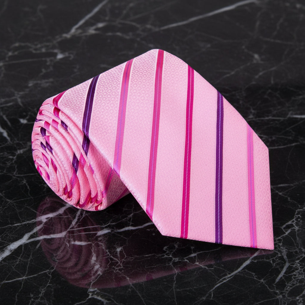 Pink Stripe Tie