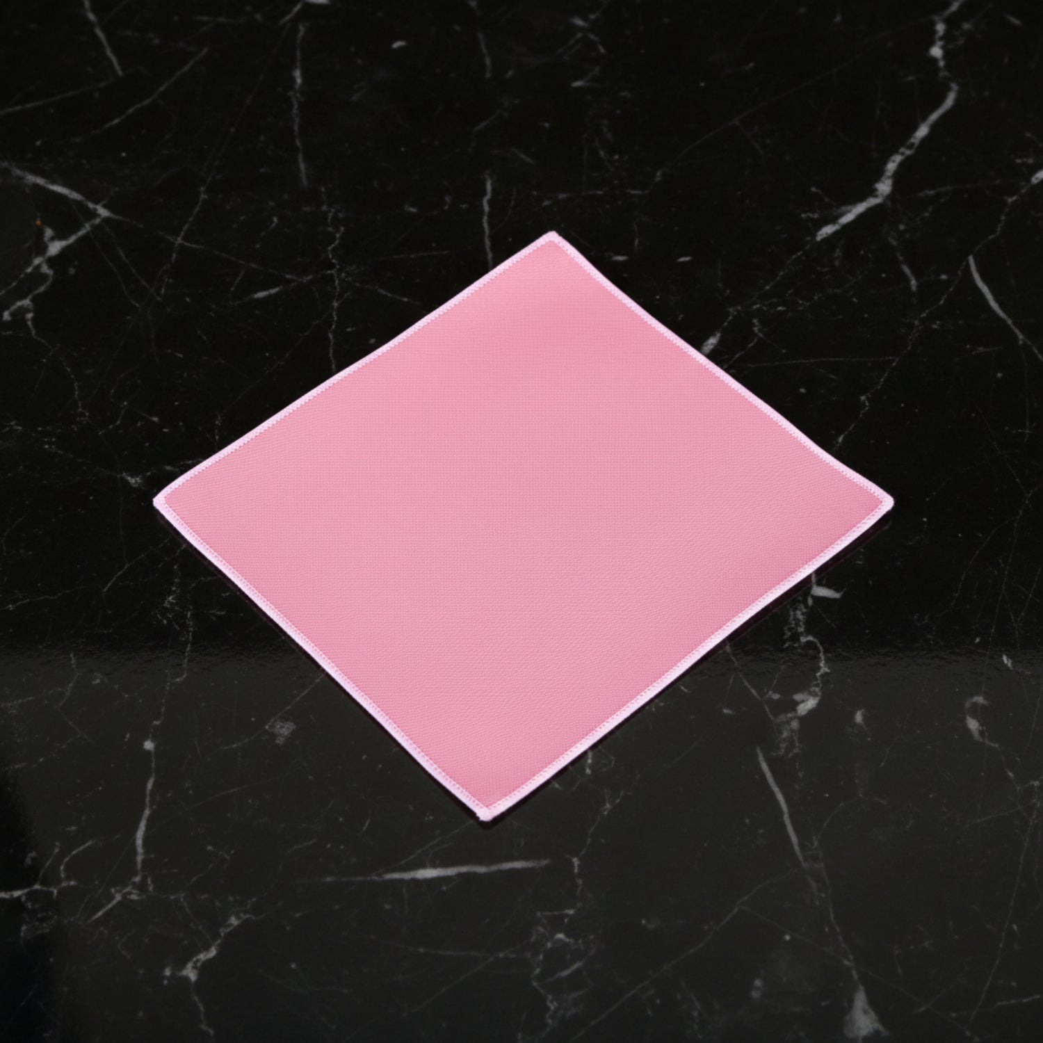 Pink with White Edges Pocket Square