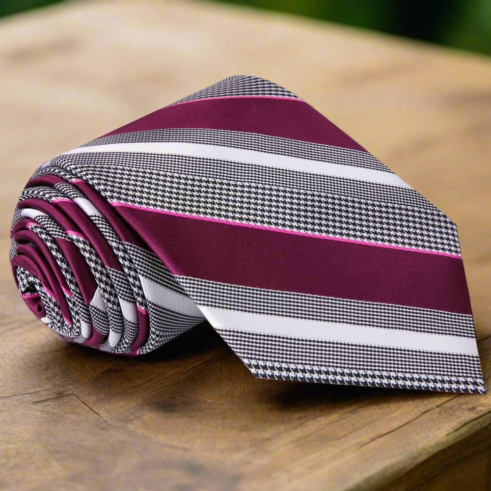 Plum Stripe Necktie