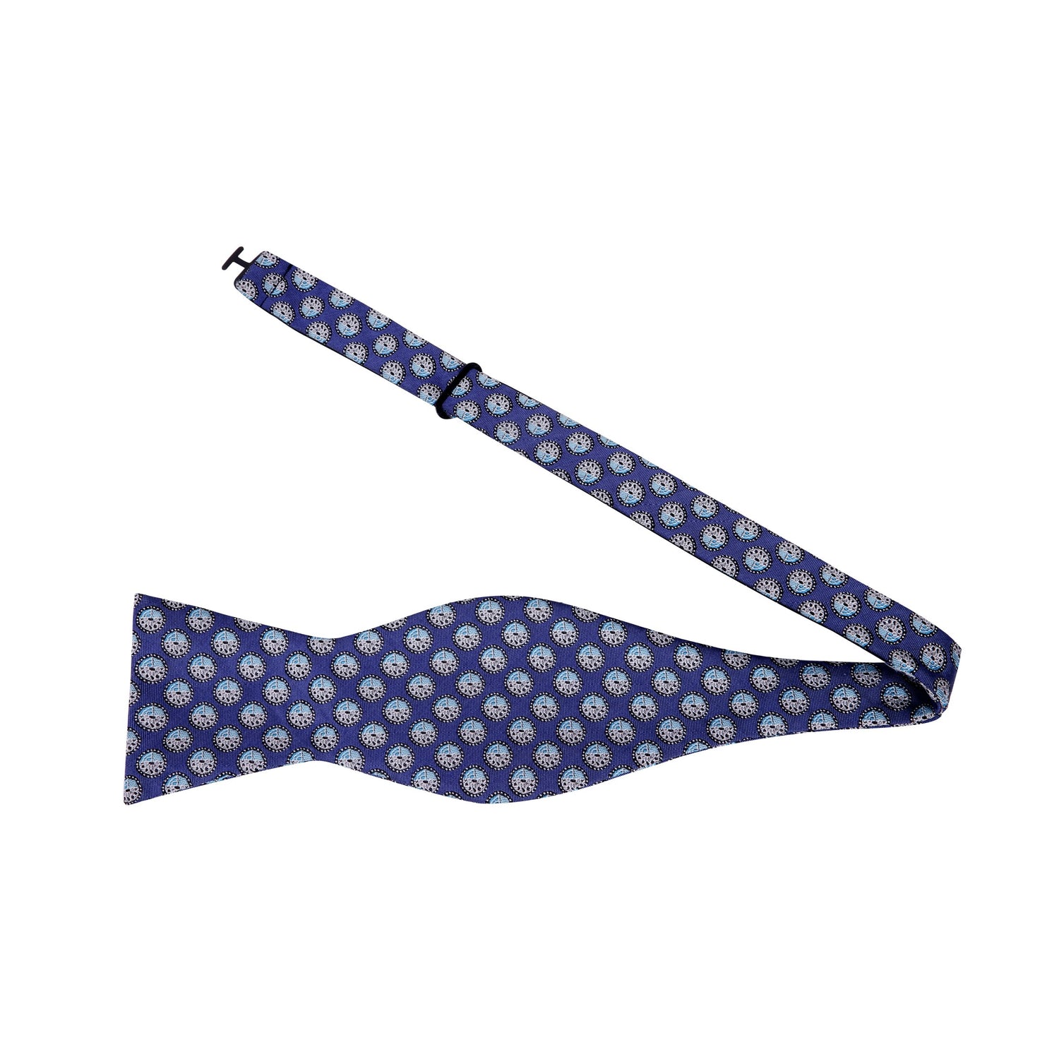 Untied: A Purple Polka Pattern Self Tie Bow Tie 
