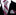 Plum and Black Stripe Thin Tie and Square
