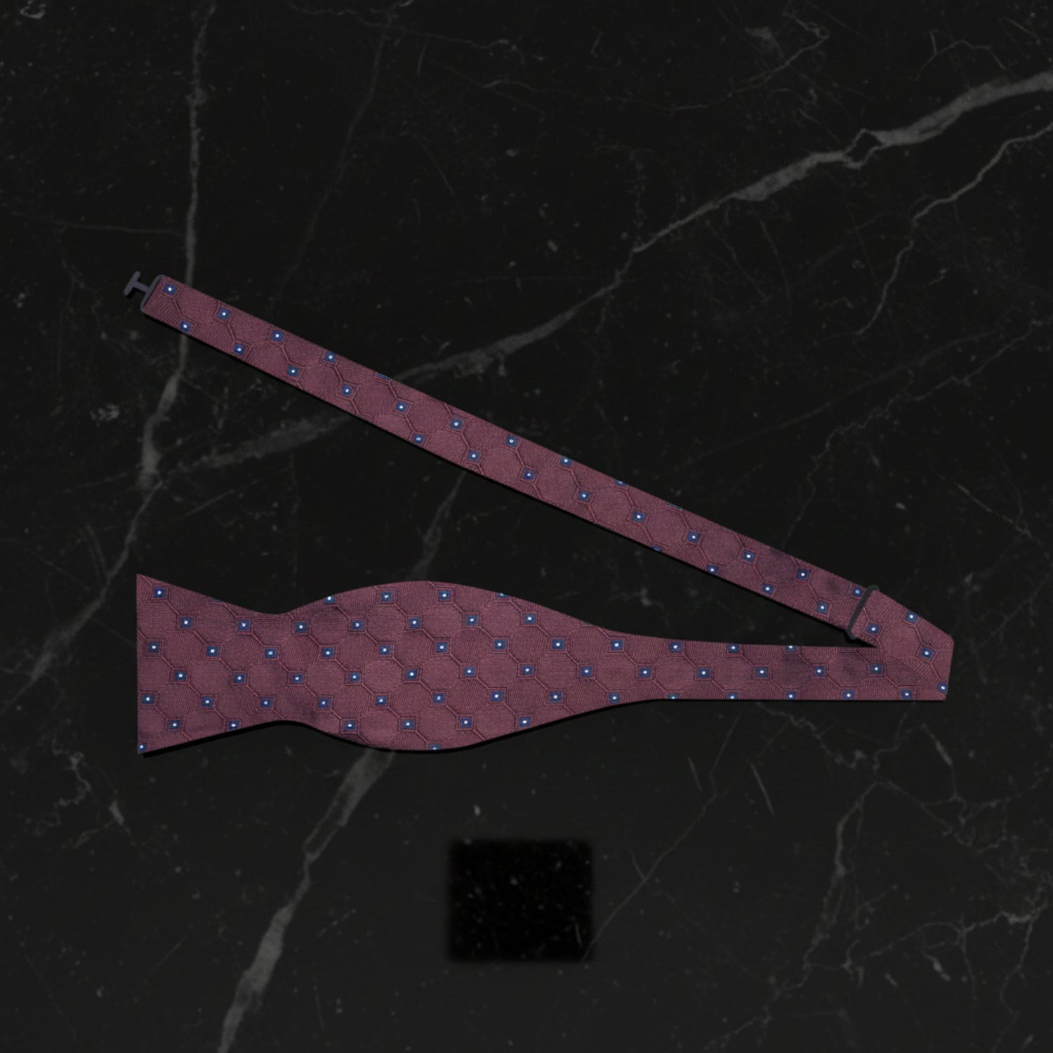 Brown Geometric Bow Tie Self Tie