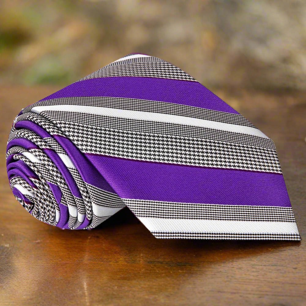 Purple Stripe Necktie