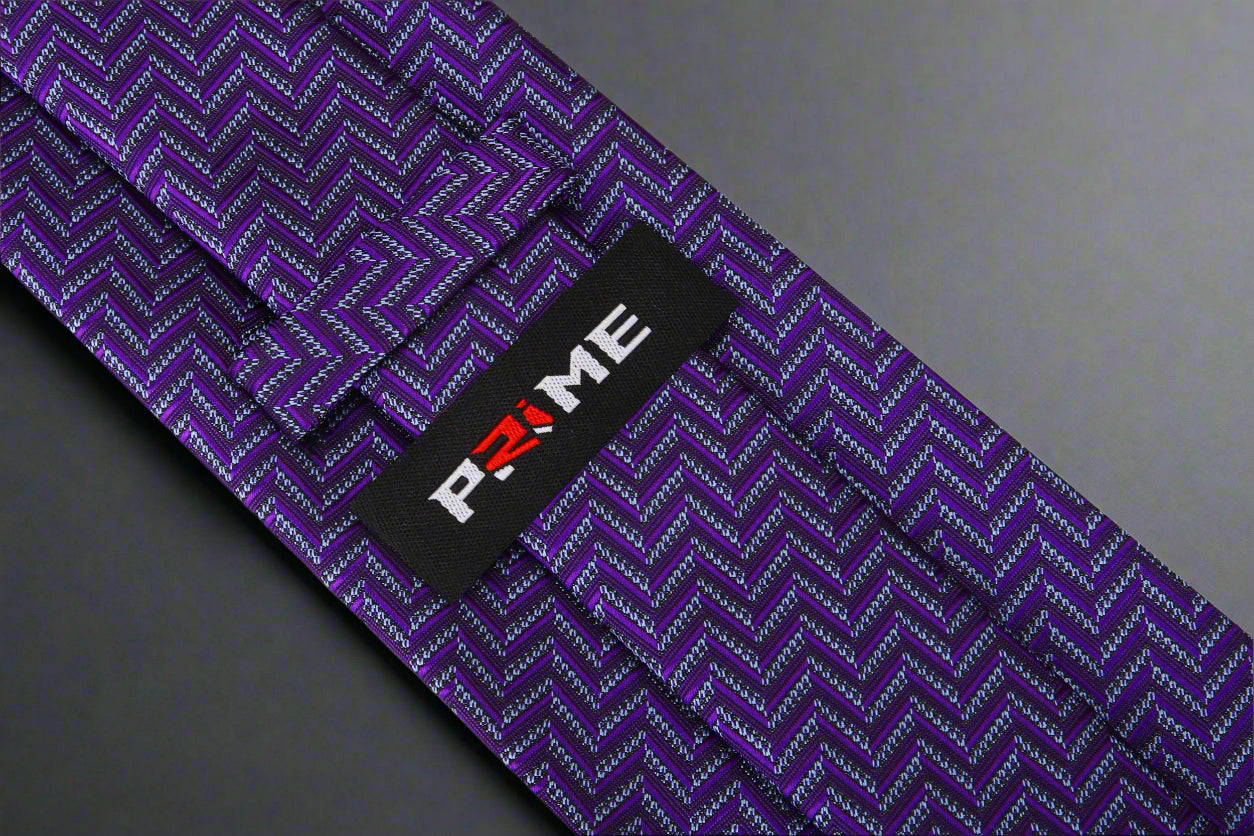 Purple and Grey Geometric Necktie Keep
