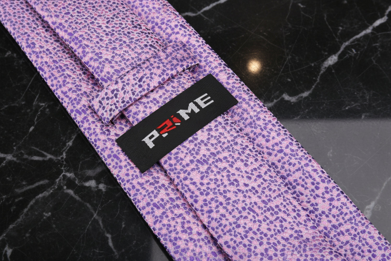 Pink and Purple Abstract Pebbles Tie Keep