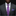 View 2: Purple Plaid Necktie with Purple, Blue, Pink Abstract Pocket Square