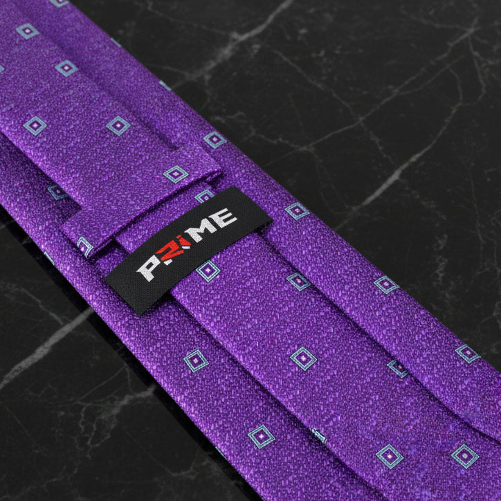 Purple, Light Blue Small Medallions Tie Keep