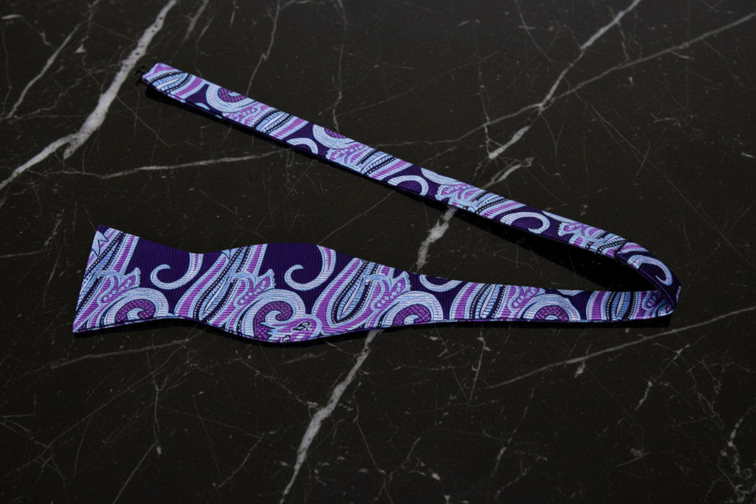 Untied: Purple Paisley Bow Tie