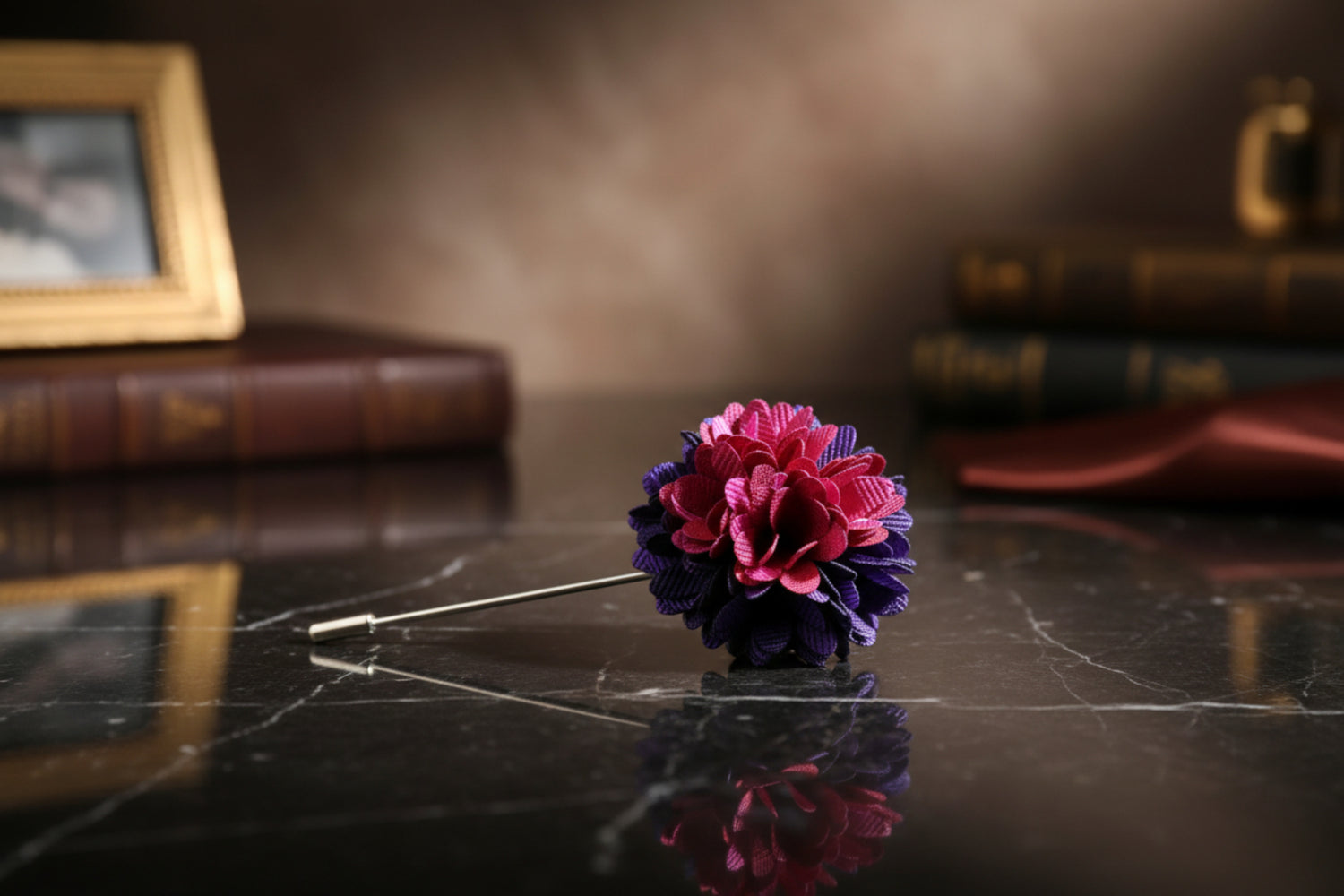 Purple/Pink Floral Lapel Pin