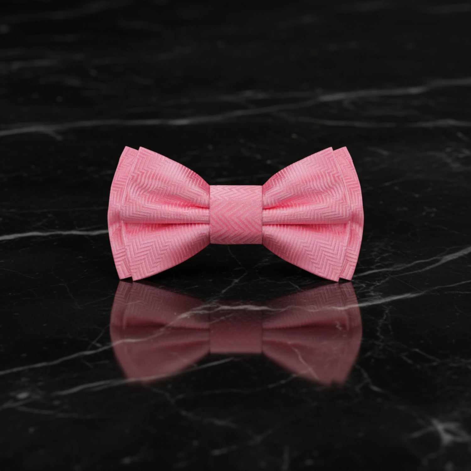 A Light Pink Solid Pattern Self Tie Bow Tie 
