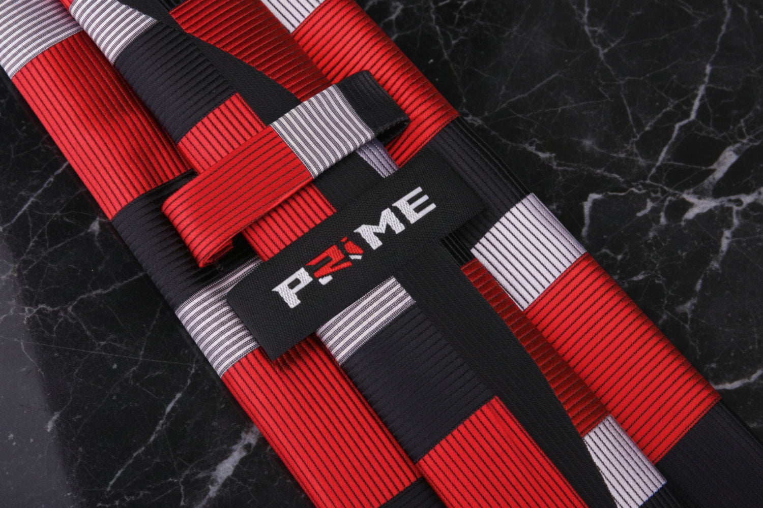 Tie Keep: Red, Black, Silver Abstract Tie  