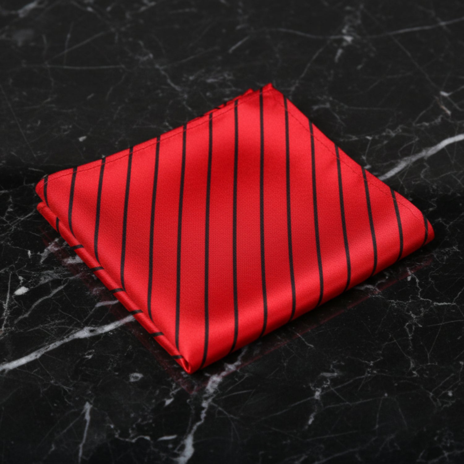 Red with Black Stripes Square