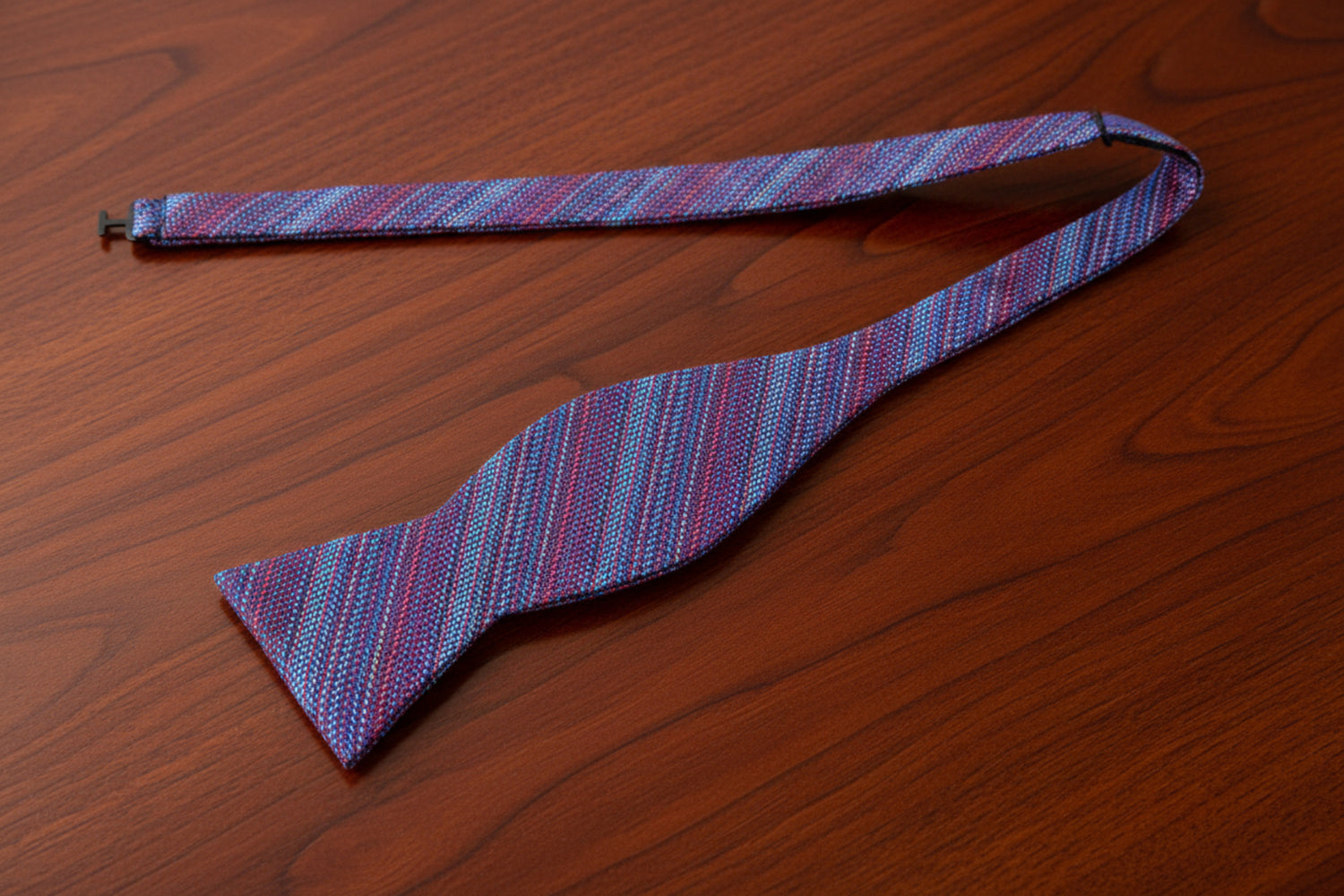 Self Tie: Red, Blue Gradient Bow Tie