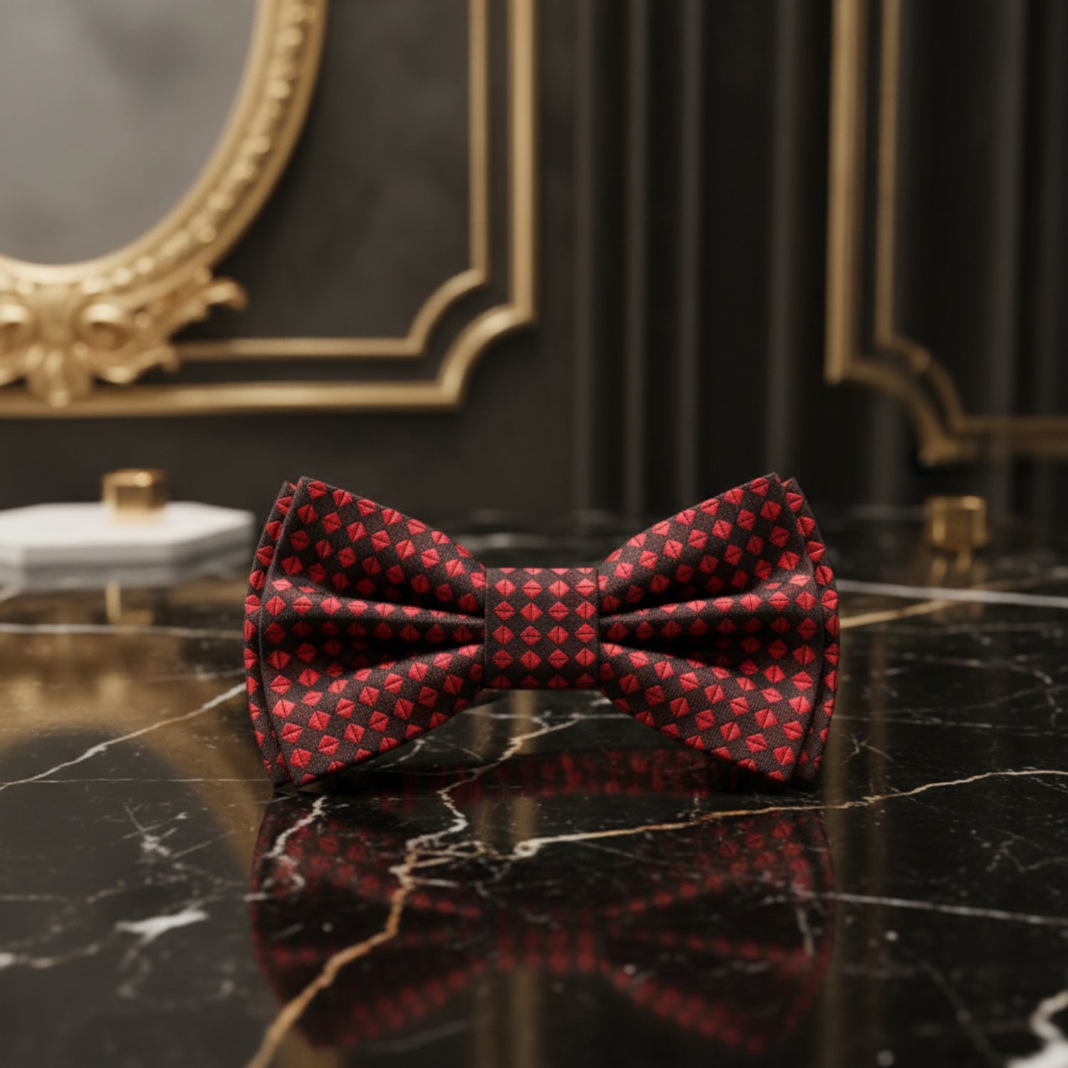 Red Diamonds Bow Tie